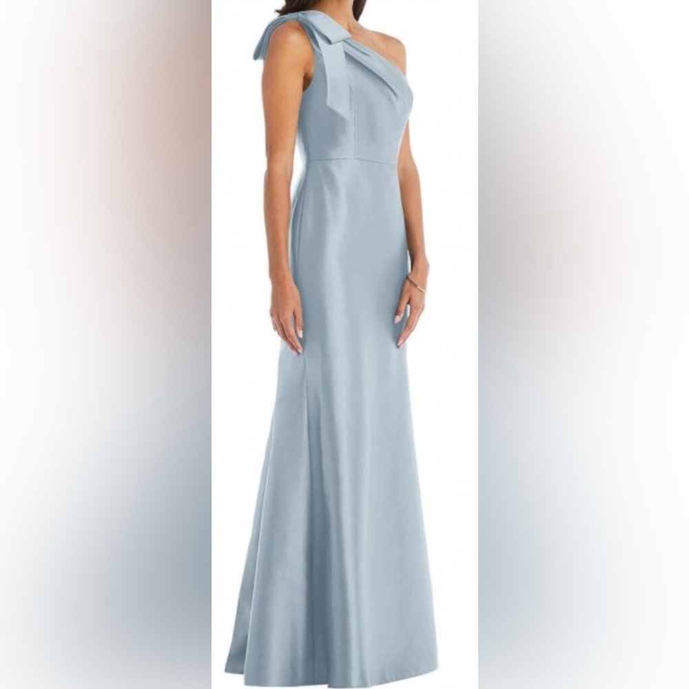 ALFRED SUNG One Shoulder Light Blue Dress